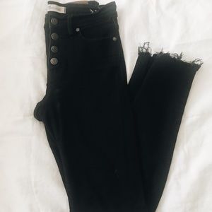 Madewell 9” rise button fly denim jean- black